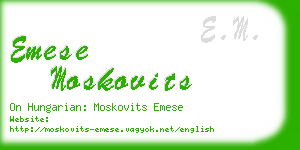 emese moskovits business card